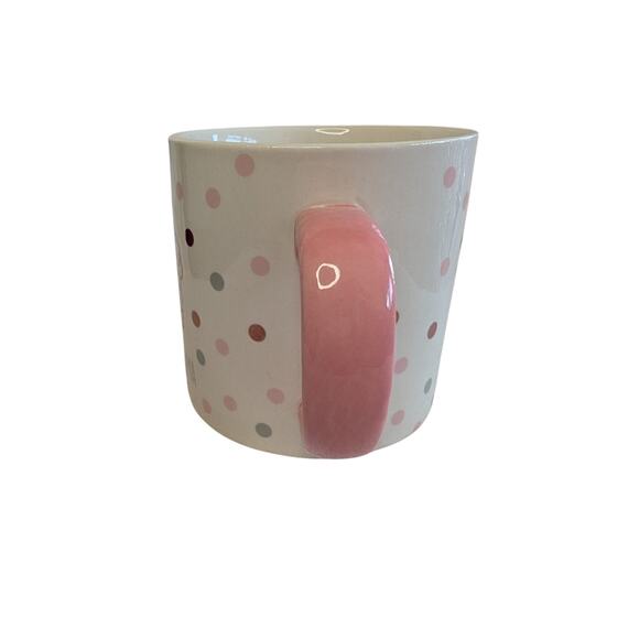 Artisan Coffee Mugs, "No Probllama" Oversized Llama Polka Dot Ceramic Cup - Picture 5 of 8
